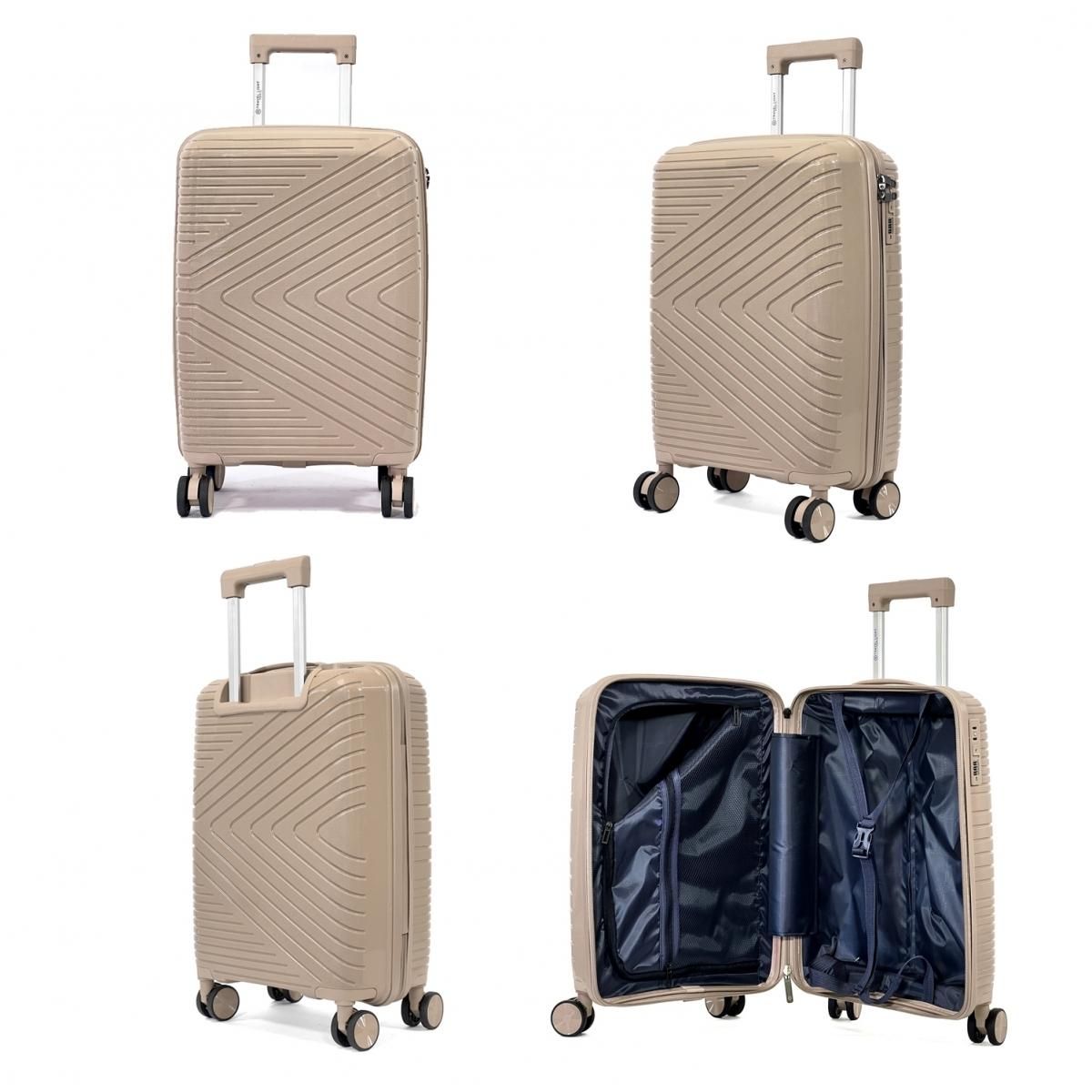 Bleucerise Valise cabine rigide Travel Light TSA 56cm Polypropylène