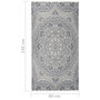 Voir la diapositive 6 : VIDAXL Tapis a tissage plat d'exterieur 80x150 cm Motif bleu