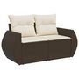 Voir la diapositive 3 : VIDAXL Salon de jardin et coussins 11 pcs marron resine tressee