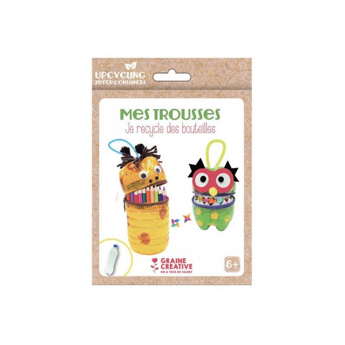 Graine créative Kit de Recyclage Créatif pour Bouteilles Plastiques - Transformez vos Déchets en Trousse Amusante