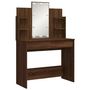 Voir la diapositive 3 : VIDAXL Coiffeuse avec lumieres LED chene marron 96x40x142 cm