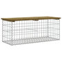 Voir la diapositive 2 : VIDAXL Banc de jardin design gabion 103x44x42 cm bois de pin impregne