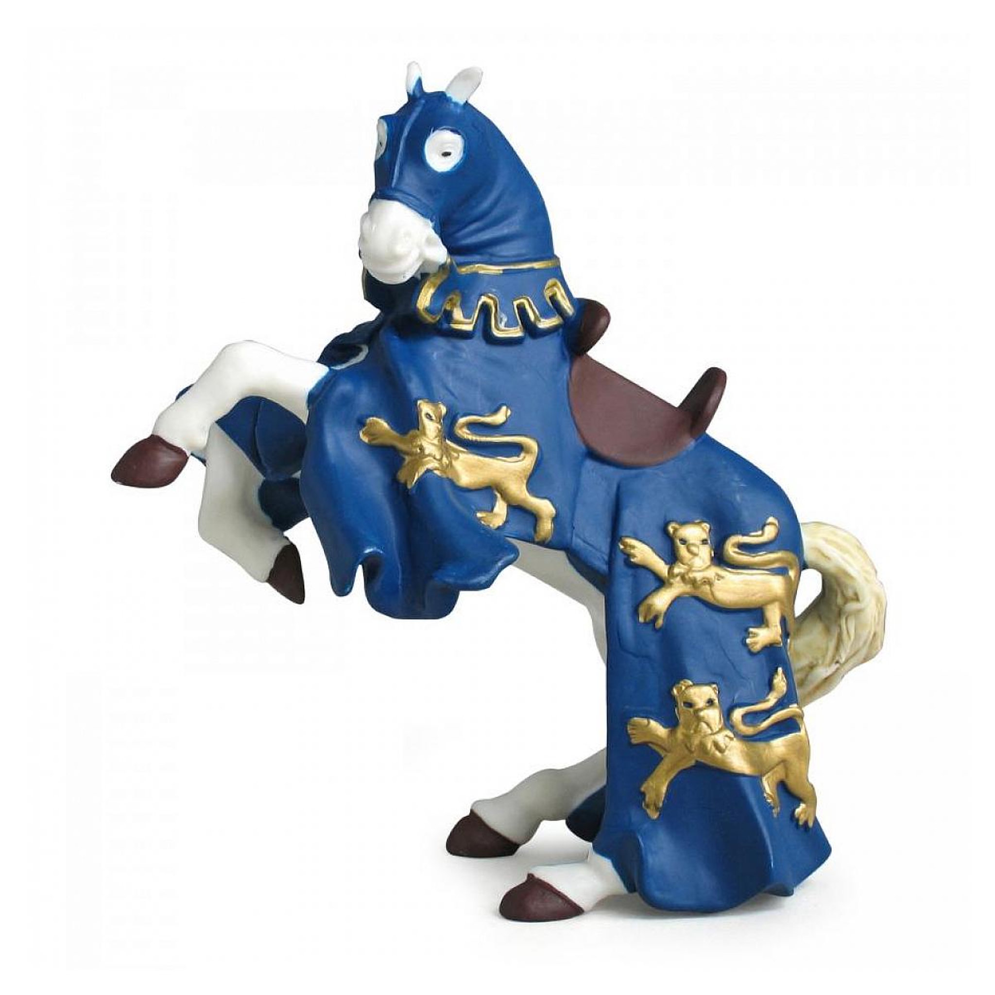 Voir la diapositive 2 : Papo 39339- Cheval du roi richard bleu