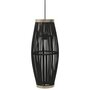VIDAXL Lampe suspendue Noir Osier 40 W 23x55 cm Ovale E27