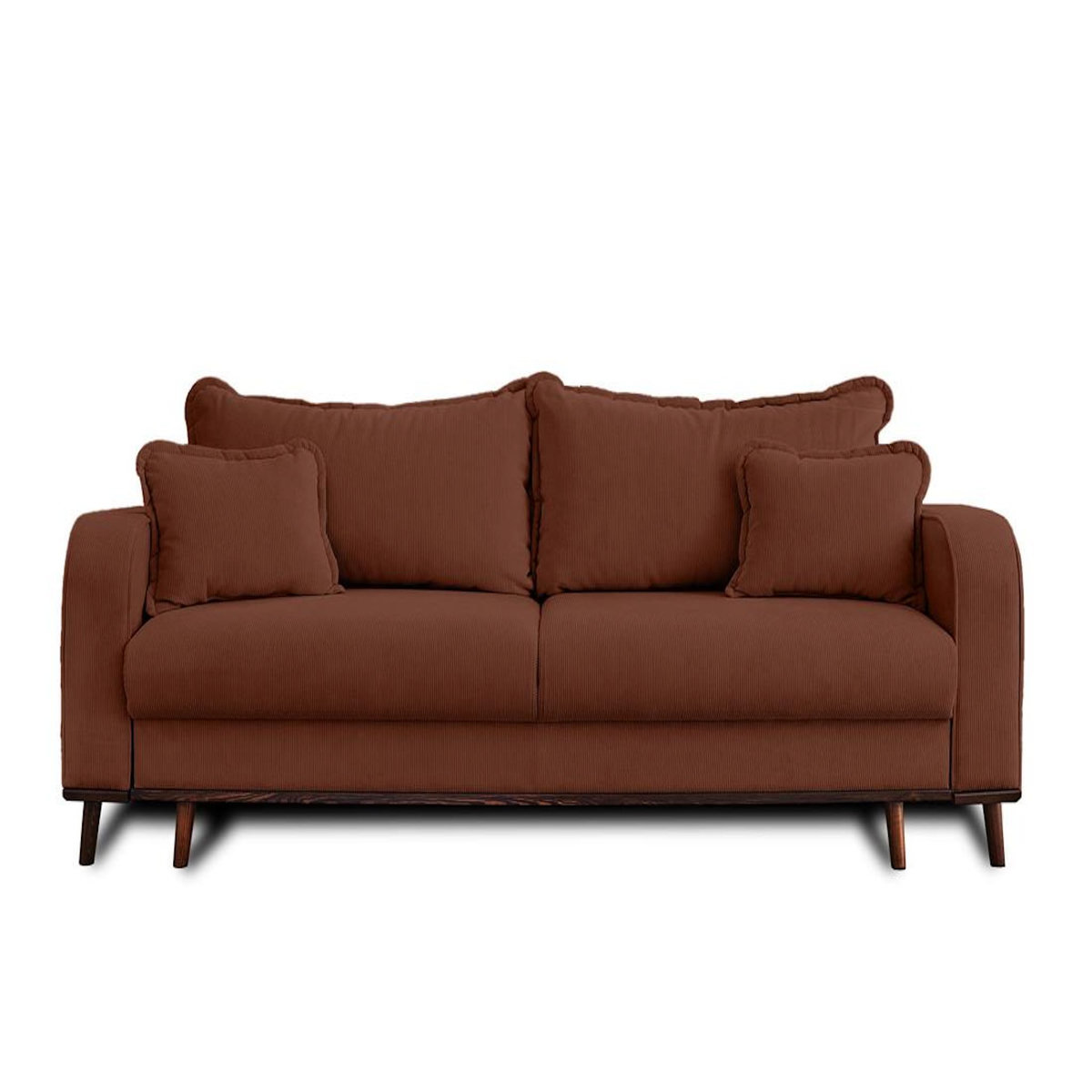 LISA DESIGN Albane - canapé 3 places - convertible avec coffre - en velours côtelé