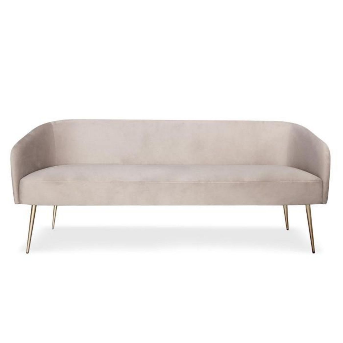 Paris Prix Canapé 3 Places en Velours  Picos  185cm Taupe