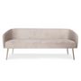Voir la diapositive 2 : Paris Prix Canapé 3 Places en Velours  Picos  185cm Taupe