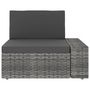 Voir la diapositive 5 : VIDAXL Salon de jardin 4 pcs Resine tressee Gris