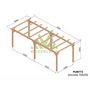 Voir la diapositive 2 : JARDIDECO Pergola en bois lamellé-collé Grenoble 700 x 300 cm - Maderland