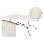 HABITABLE Sous-nappe protège table rectangulaire Basic. Coloris disponibles : Blanc