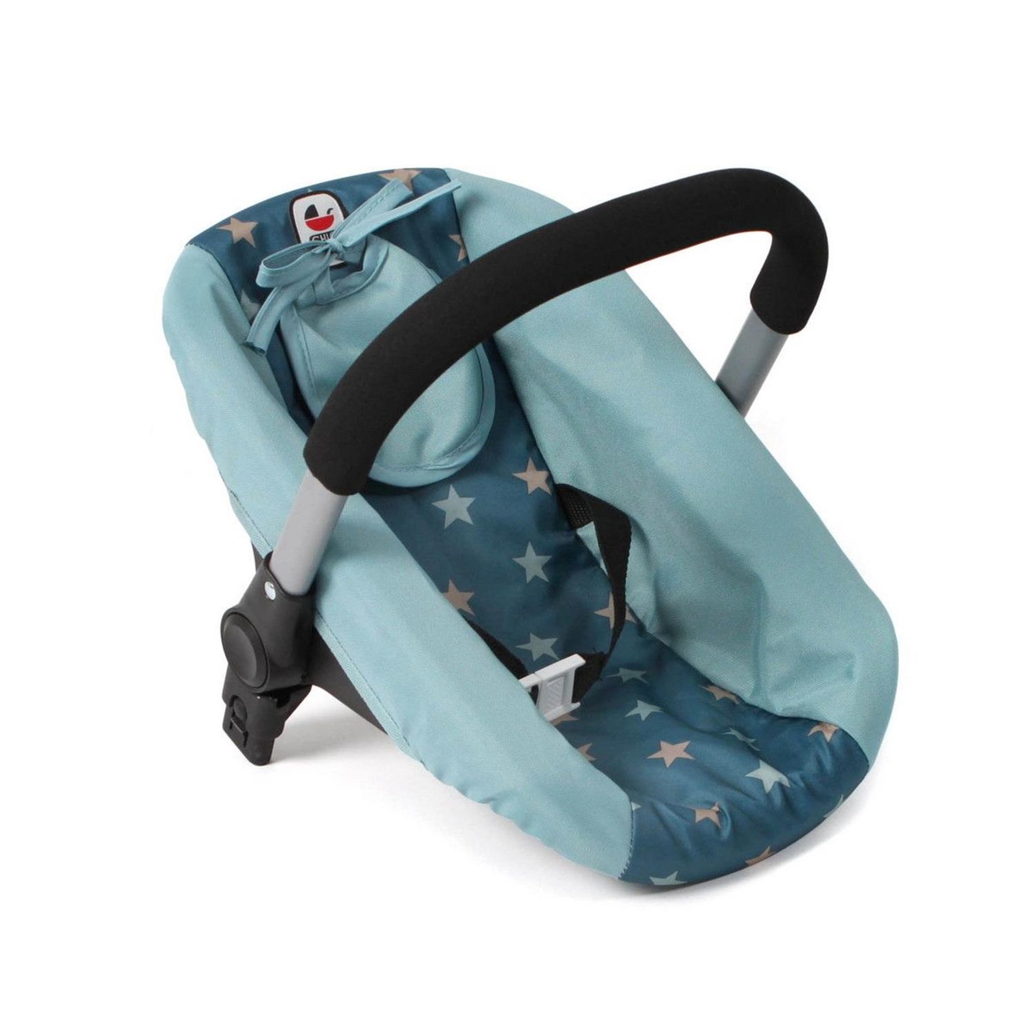BAYER CHIC 2000 Siège auto pour poupée avec adaptateur - Étoile turquoise