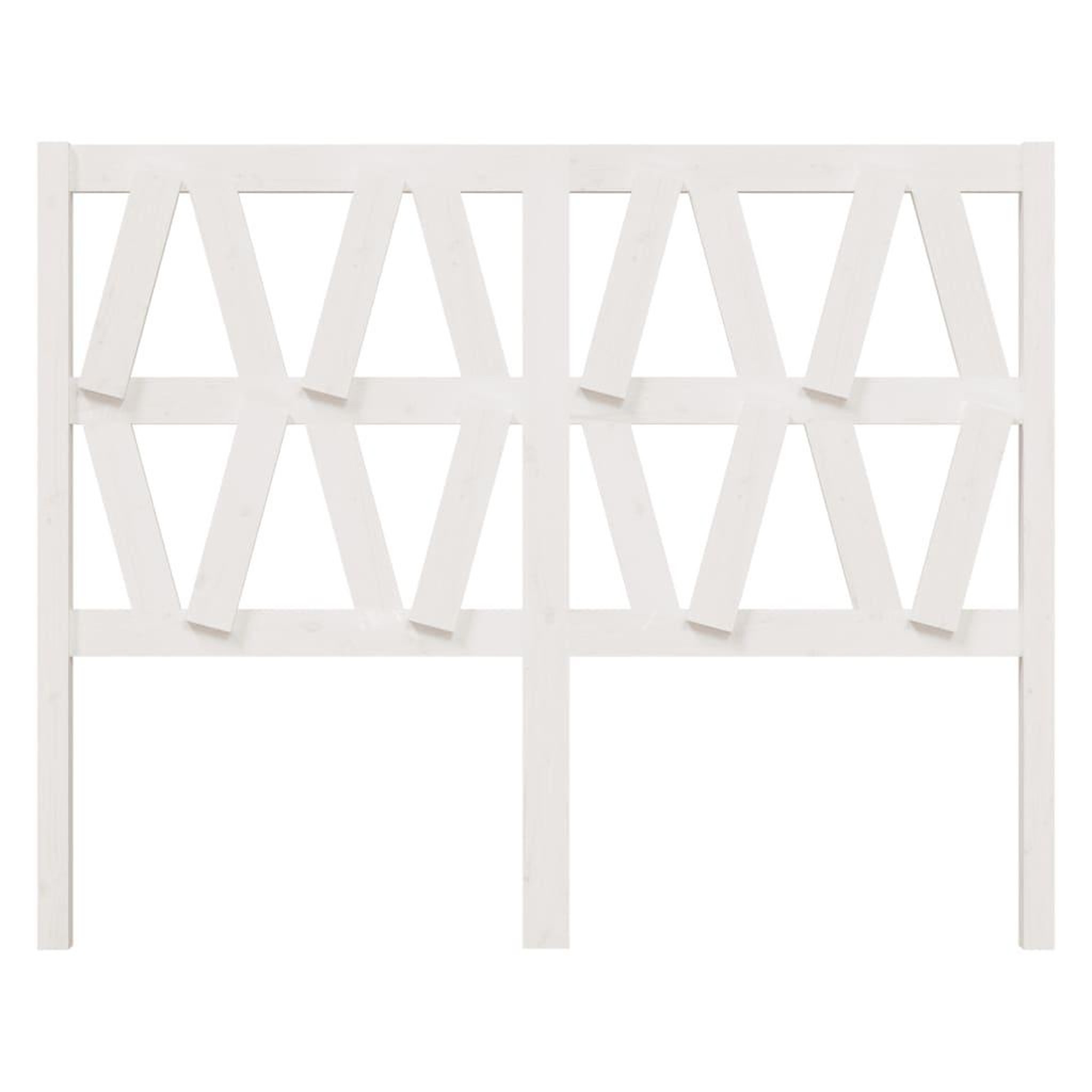Voir la diapositive 3 : VIDAXL Tete de lit Blanc 146x4x100 cm Bois massif de pin