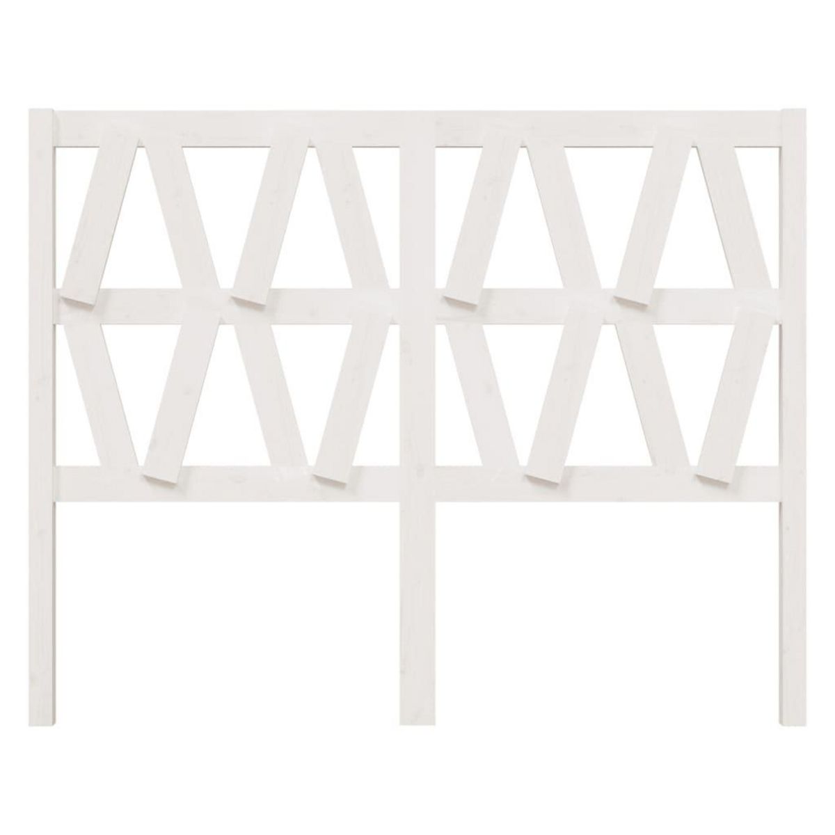 VIDAXL Tete de lit Blanc 146x4x100 cm Bois massif de pin