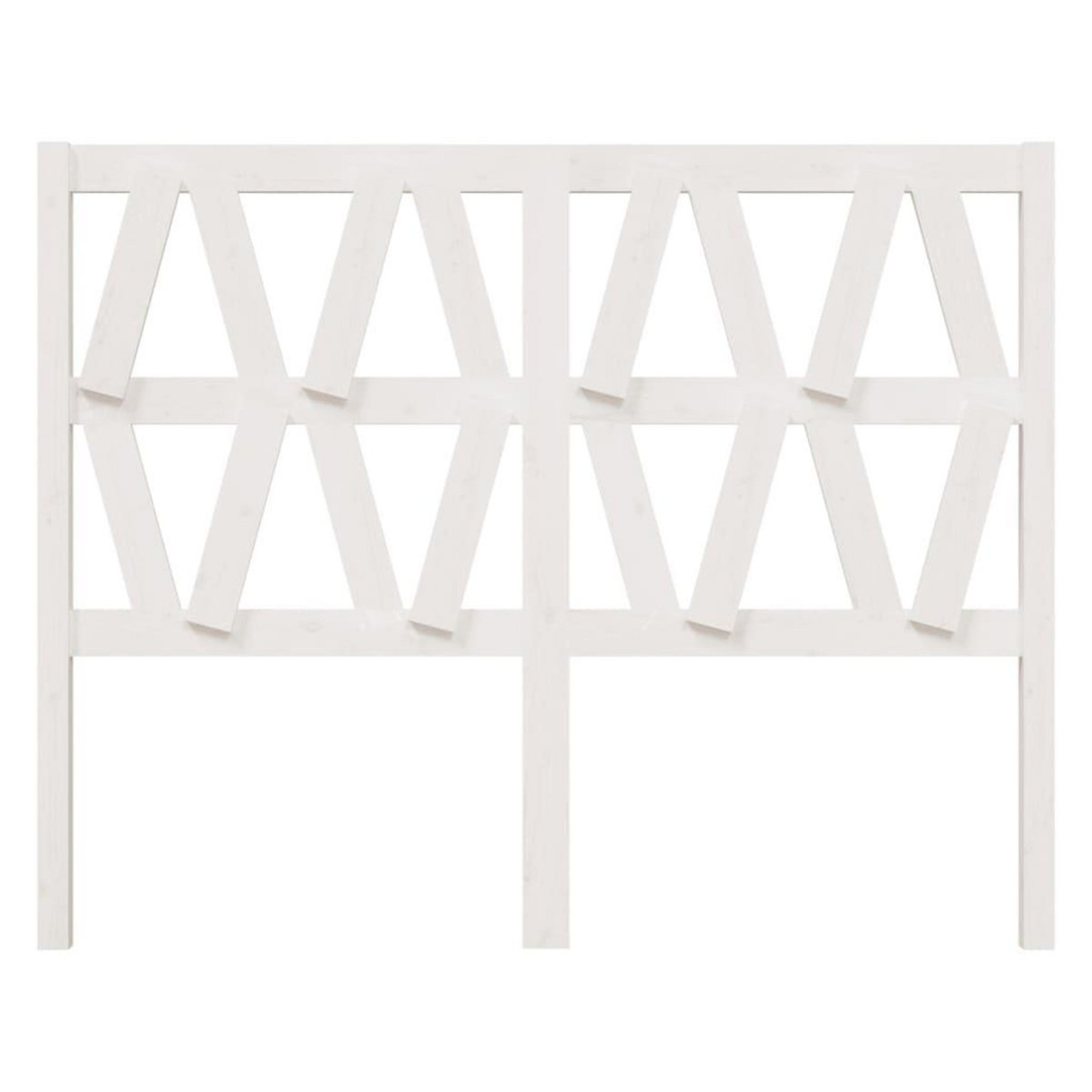 VIDAXL Tete de lit Blanc 146x4x100 cm Bois massif de pin