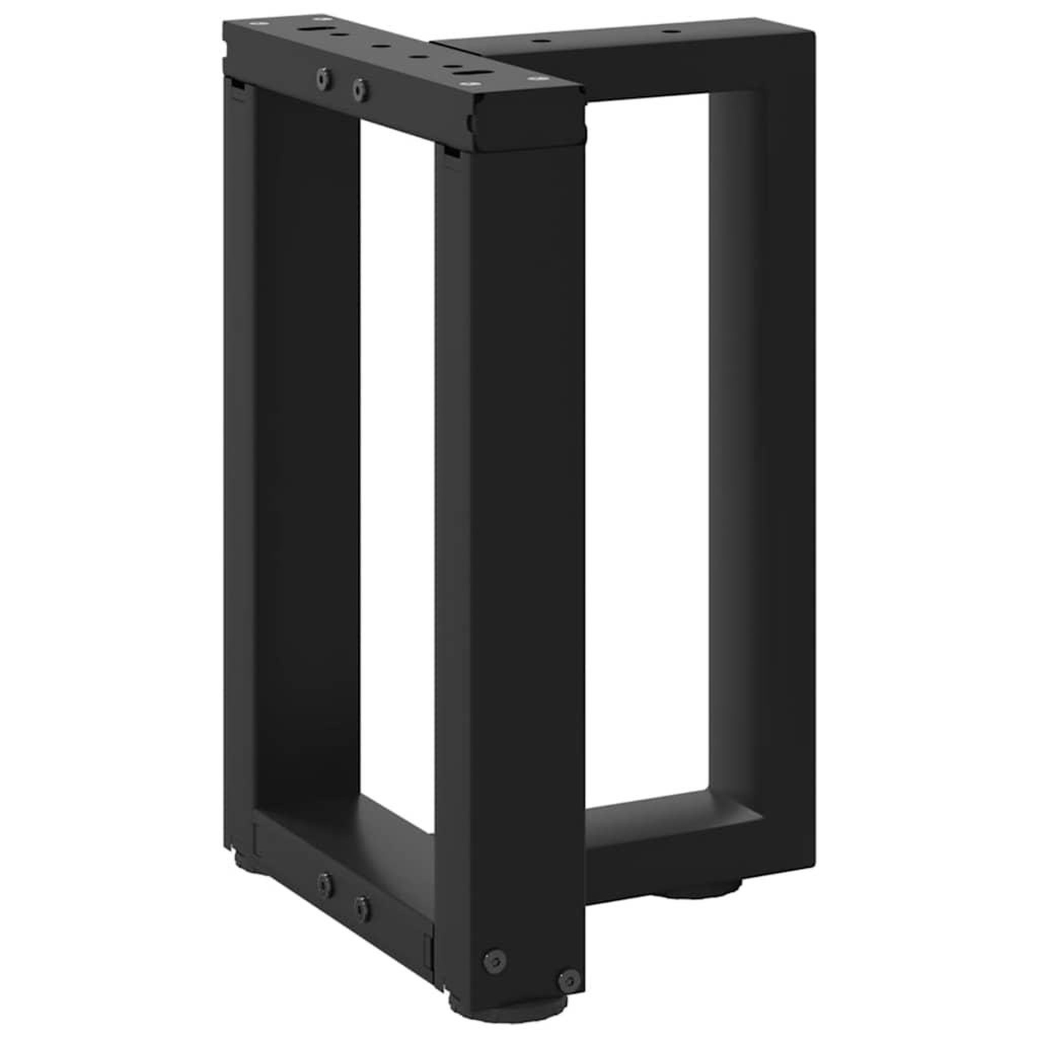 Voir la diapositive 3 : VIDAXL Pieds de table basse forme de T 2pcs noir 28x25x(42-43)cm acier