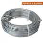 Voir la diapositive 2 : LINXOR Fil de tension en acier galvanisé pour grillage ou autre - 100 m x 2.4mm Ø - Gris