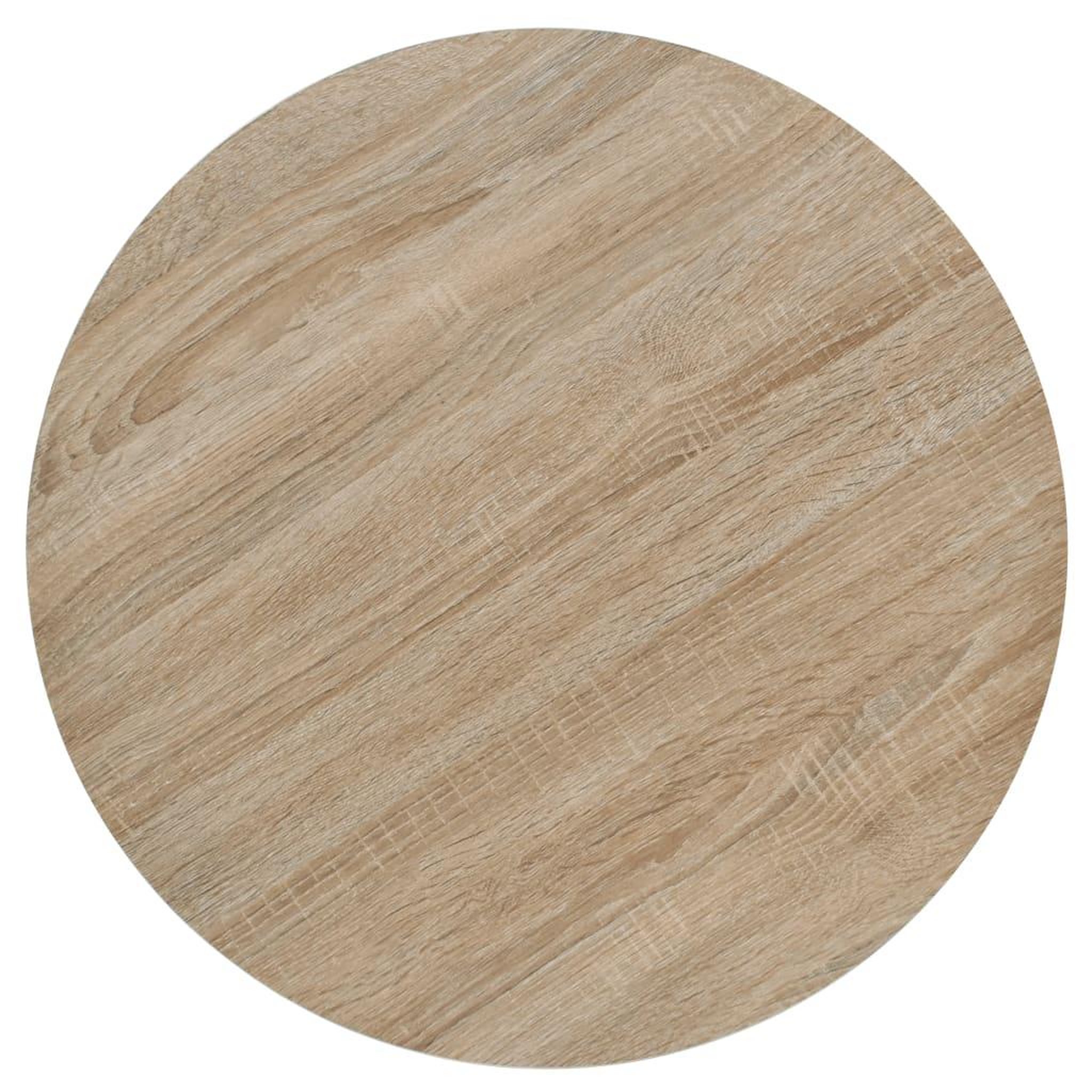 Voir la diapositive 4 : VIDAXL Table de bistro MDF et acier Rond 60 x 75 cm Couleur de chene