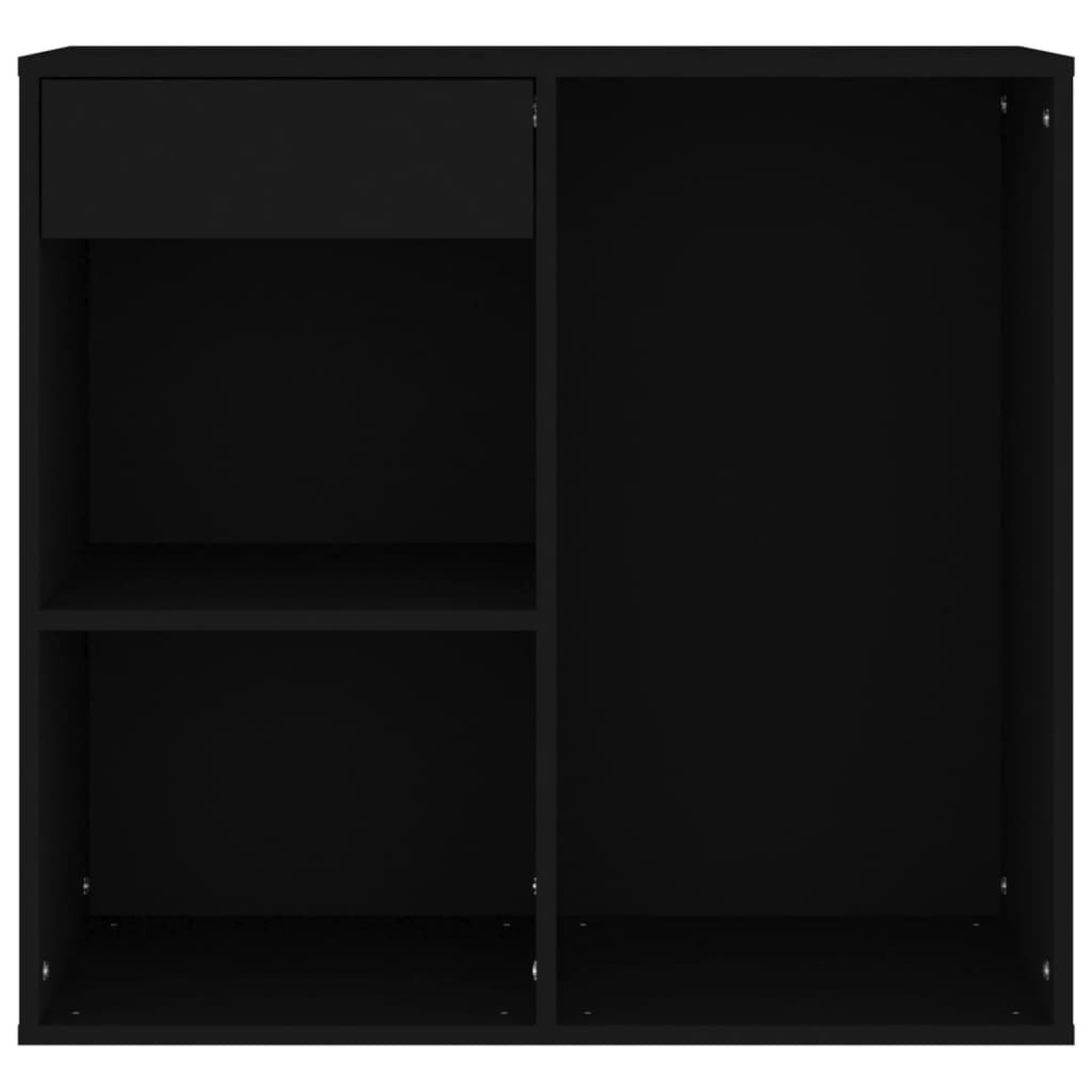 Voir la diapositive 4 : VIDAXL Armoire a cosmetiques noir 80x40x75 cm bois d'ingenierie