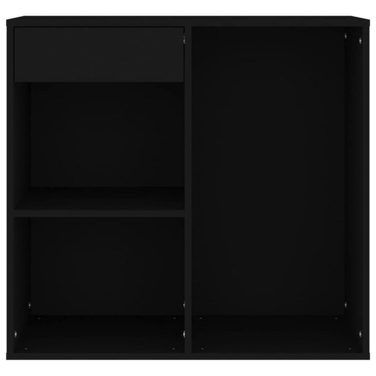 VIDAXL Armoire a cosmetiques noir 80x40x75 cm bois d'ingenierie