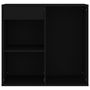 Voir la diapositive 4 : VIDAXL Armoire a cosmetiques noir 80x40x75 cm bois d'ingenierie
