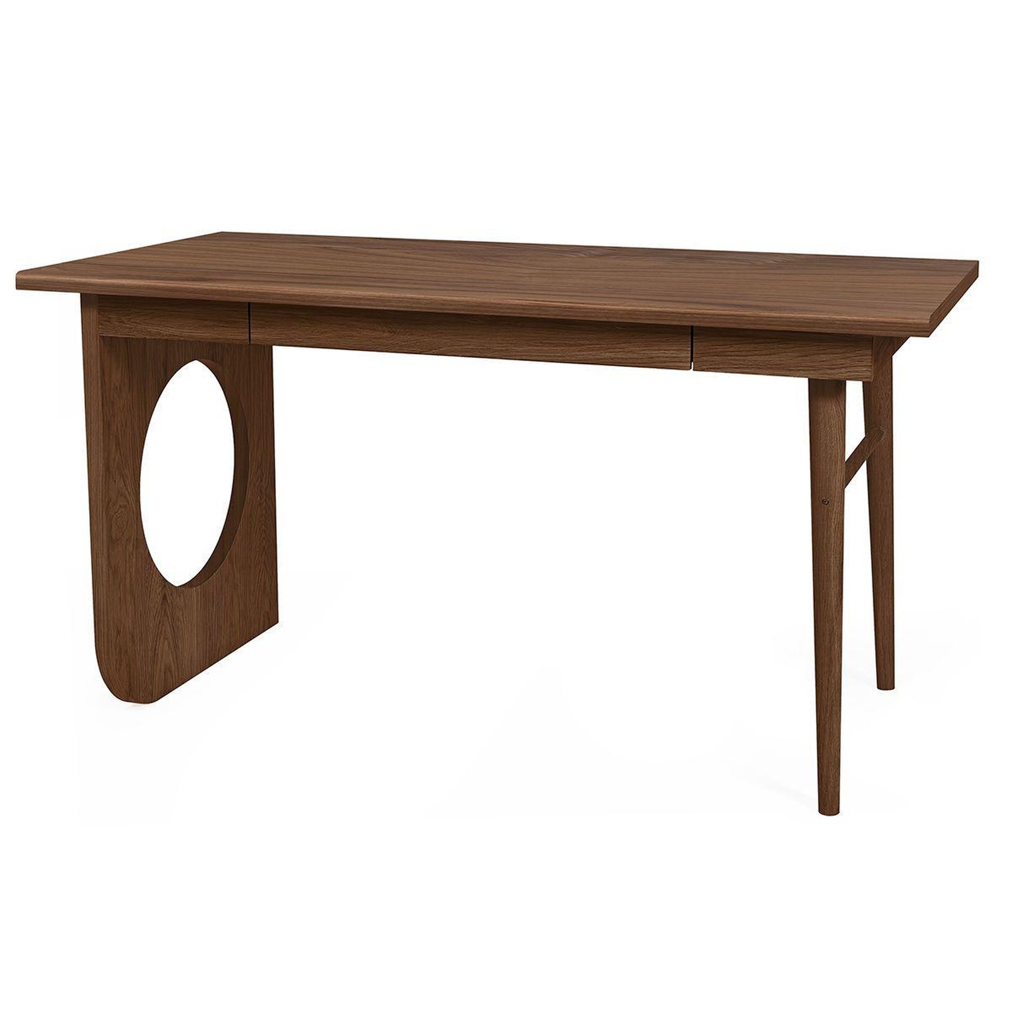 Voir la diapositive 2 : Paris Prix Bureau 1 tiroir design  bau  140cm noyer