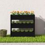 Voir la diapositive 3 : VIDAXL Jardiniere Noir 112x25x104,5 cm Bois massif de pin