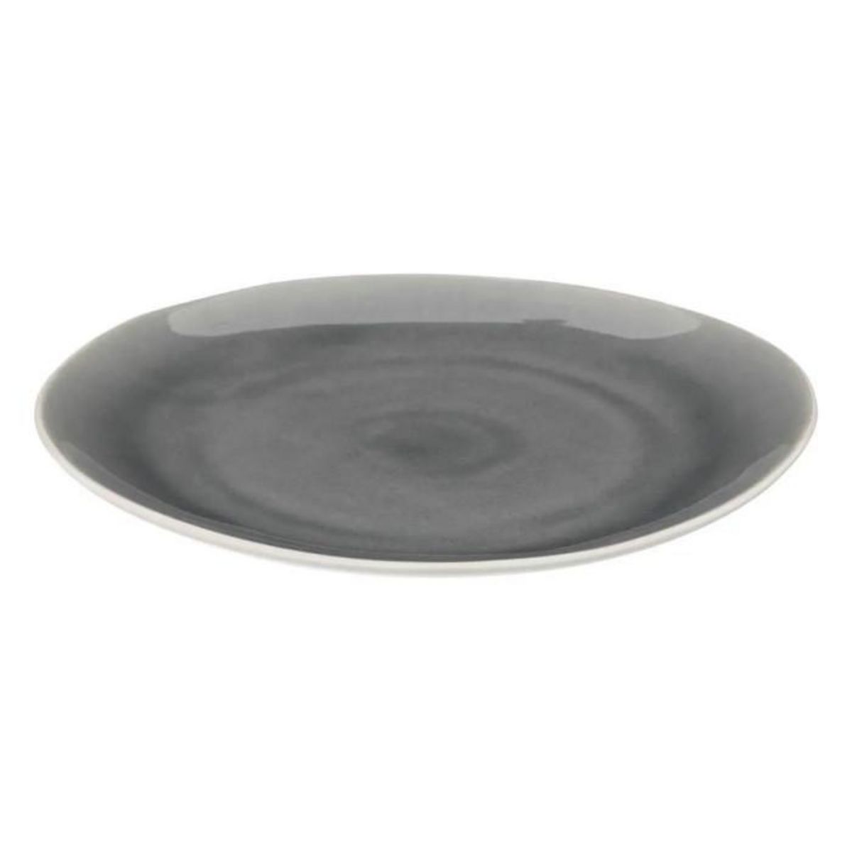 Paris Prix Lot de 6 Assiettes Plates  Esmee  27cm Gris