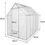 Voir la diapositive 4 : Habitat et Jardin Serre jardin polycarbonate 310 x 190 x 195 cm  Basilic  - 5,89 m² - Gris