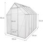 Voir la diapositive 4 : Habitat et Jardin Serre jardin polycarbonate 310 x 190 x 195 cm  Basilic  - 5,89 m² - Gris