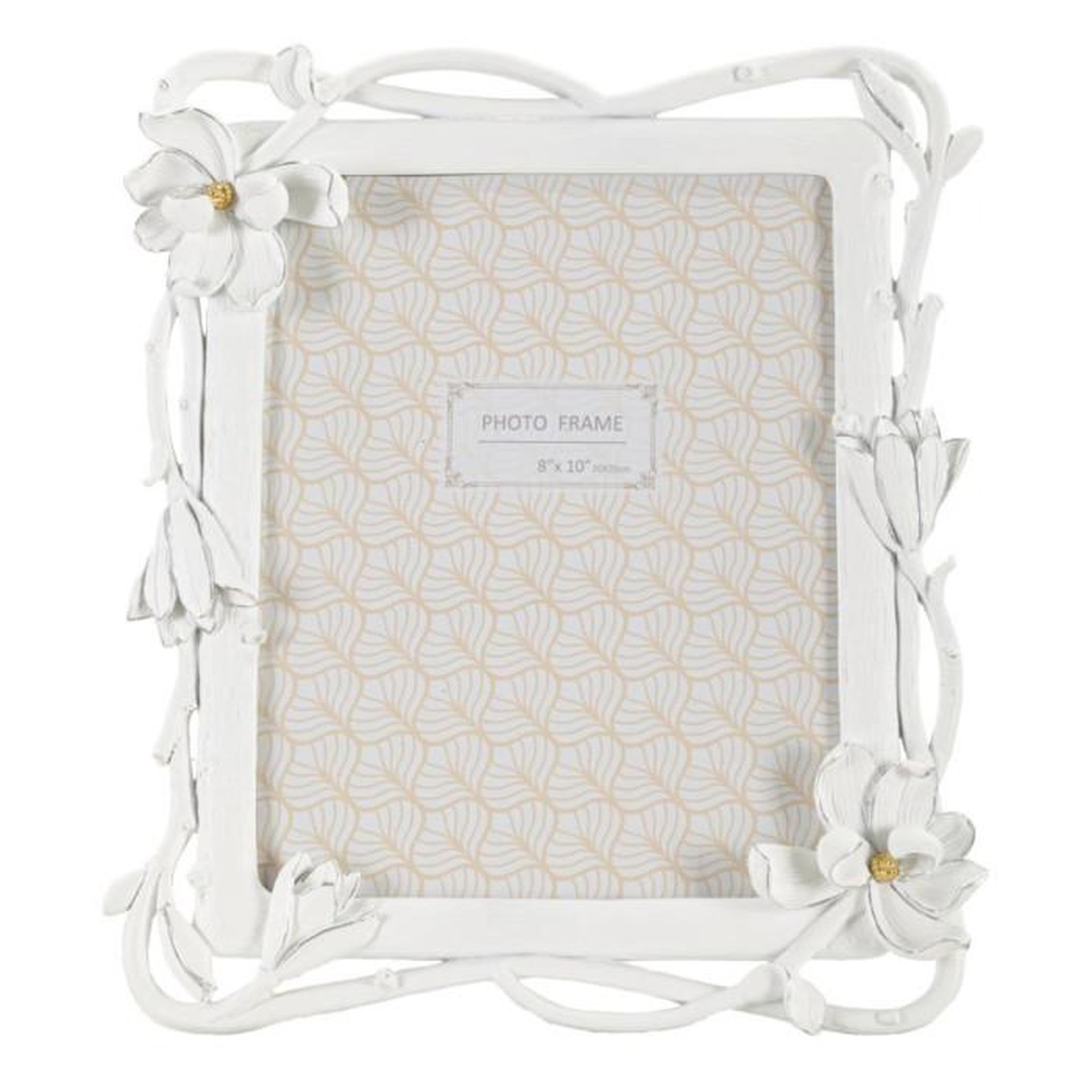 Voir la diapositive 2 : Paris Prix Cadre Photo Déco Fleurs  Magnolia  20x25cm Blanc
