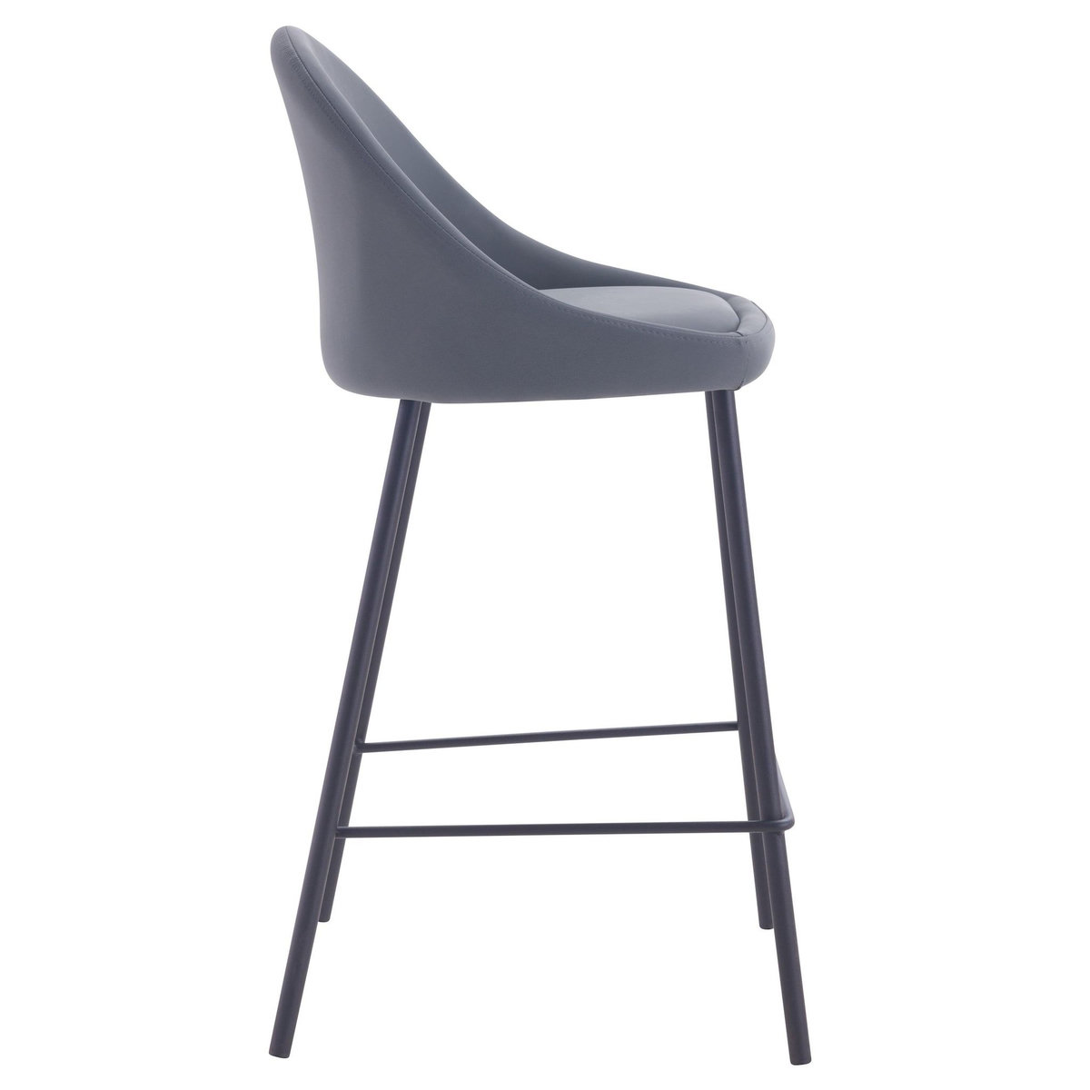Rendez vous déco Lot de 2 chaises pour îlot central 65 cm en cuir synthétique cannelle - Misty