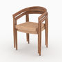 Voir la diapositive 6 : MAISON PAVANE Lot de 2 chaises en bois de teck et corde naturelle -Bali