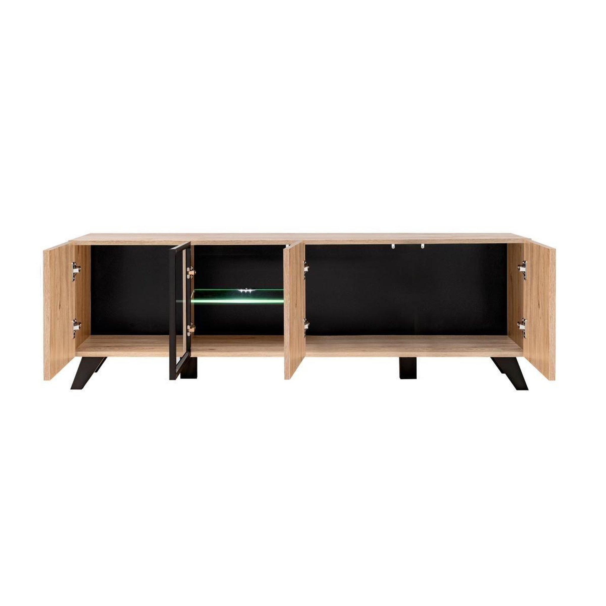 Voir la diapositive 2 : Paris Prix Meuble tv  design  liam  160cm naturel & noir