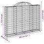 Voir la diapositive 6 : VIDAXL Paniers a gabions arques 4 pcs 200x30x140/160 cm Fer galvanise