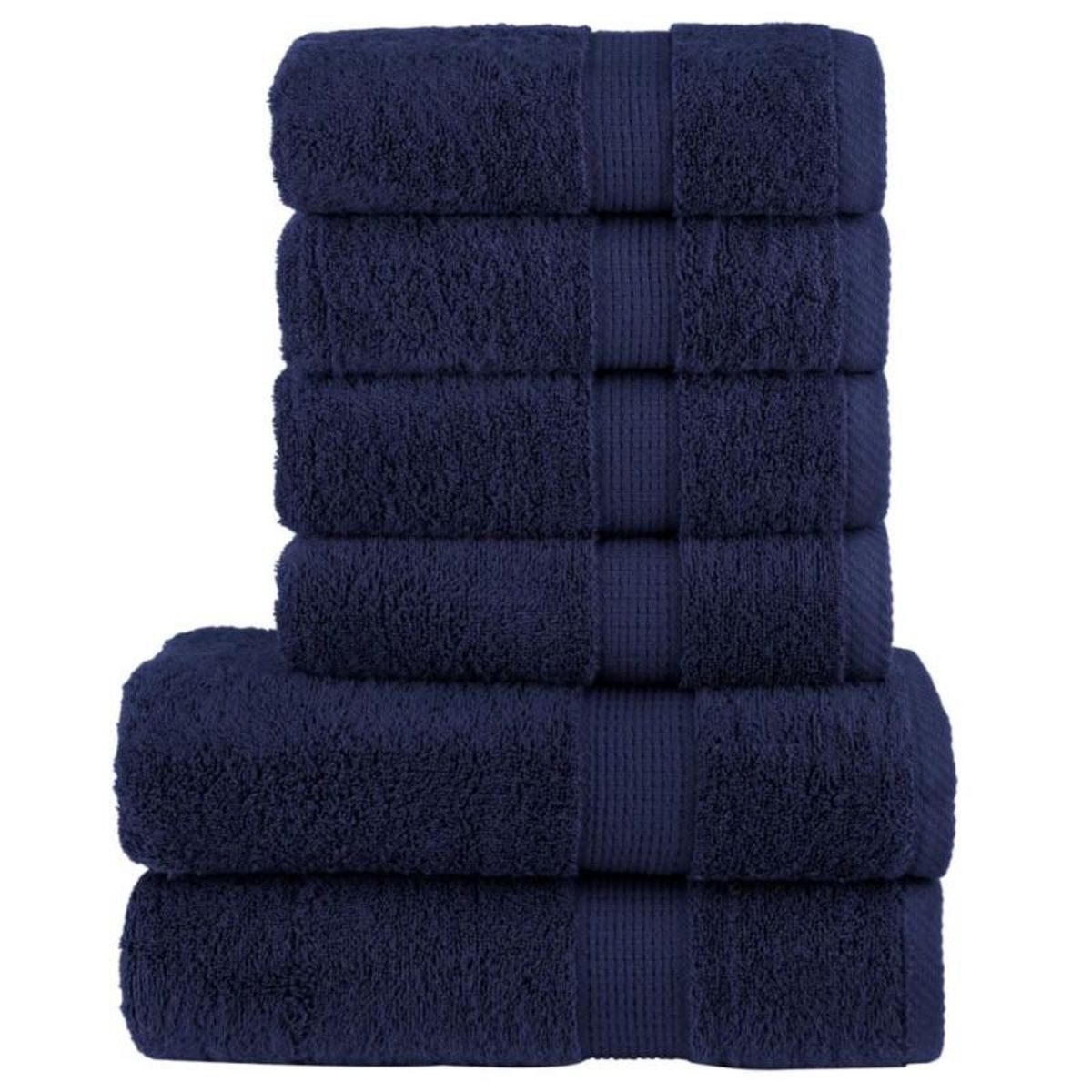 VIDAXL Ensemble de serviettes de qualité supérieure SOLUND 6 pcs