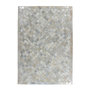Voir la diapositive 1 : Paris Prix Tapis en Cuir Effet Mosaïque  Lavish  Gris & Argent