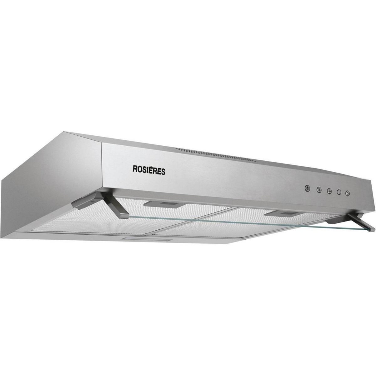 Rosieres Hotte visière 60cm 380m3/h silver - rhc638/1ingg