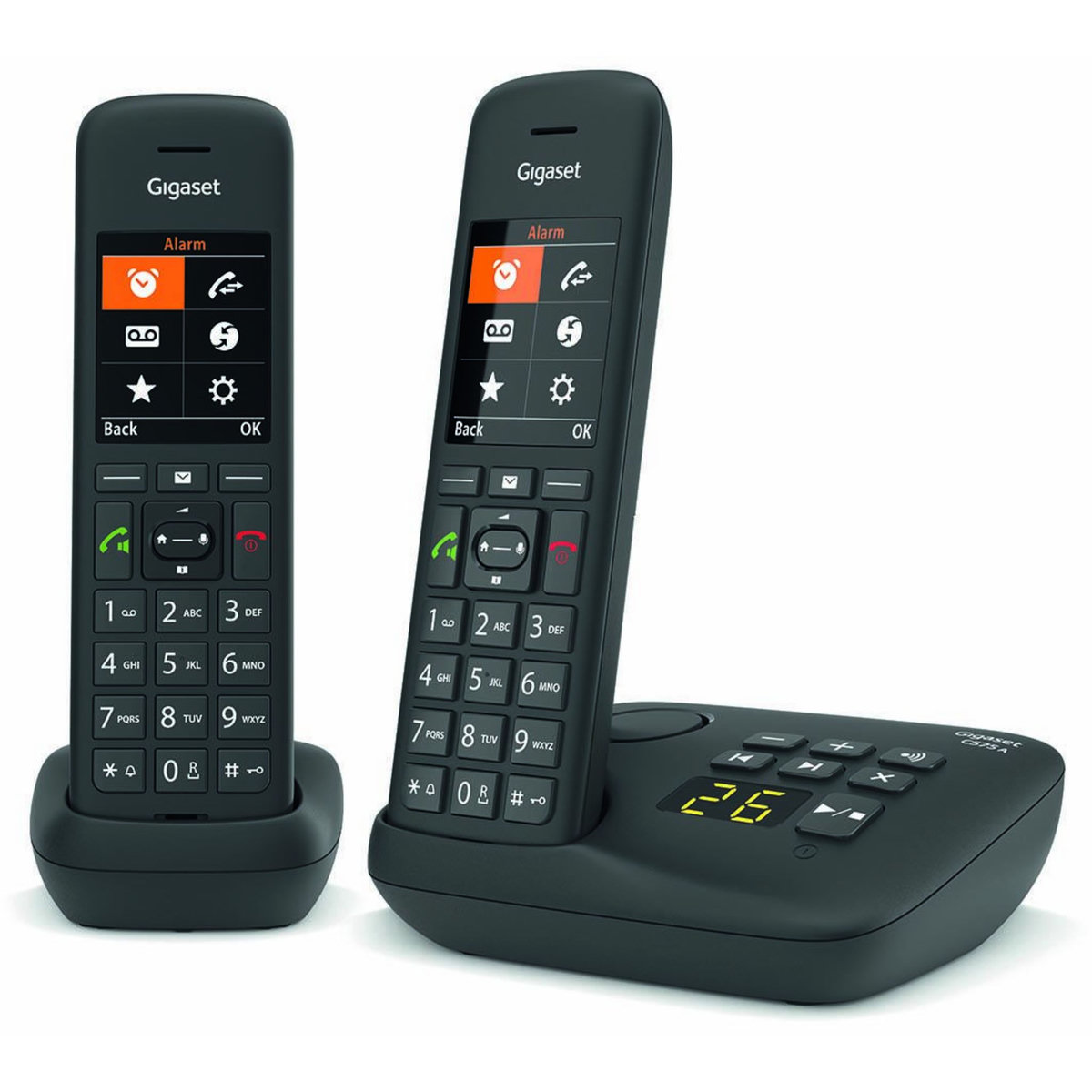 GIGASET Téléphone sans fil duo dect noir avec répondeur - c575aduo