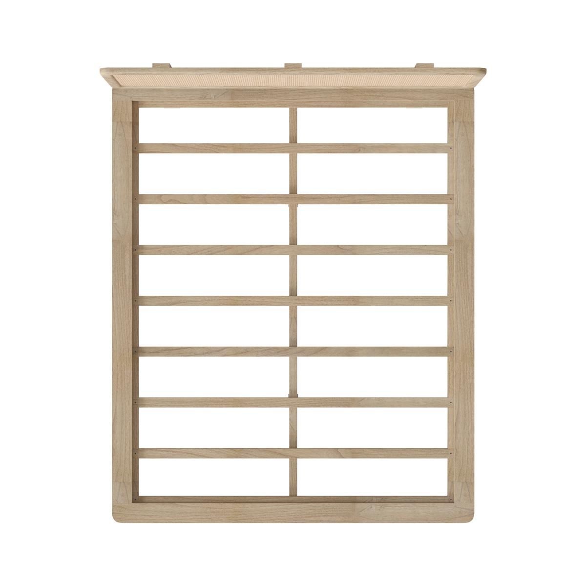 Rendez vous déco Lit double 140x190 cm en bois et cannage - Adik