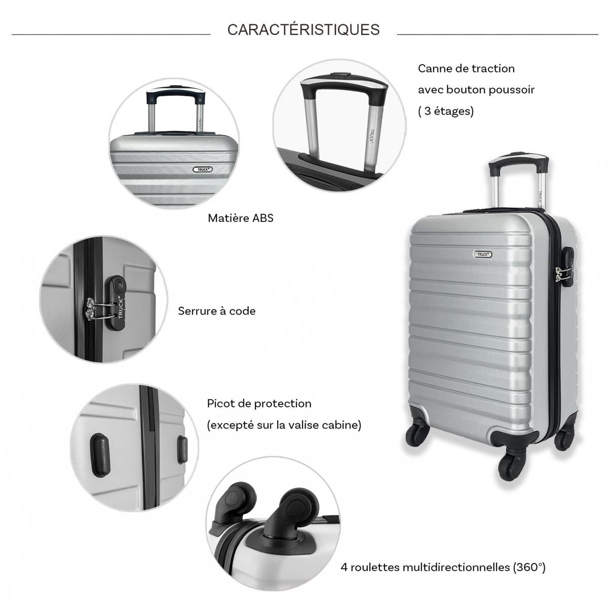 TRUCK Lot 3 valises dont 1 valise cabine rigides