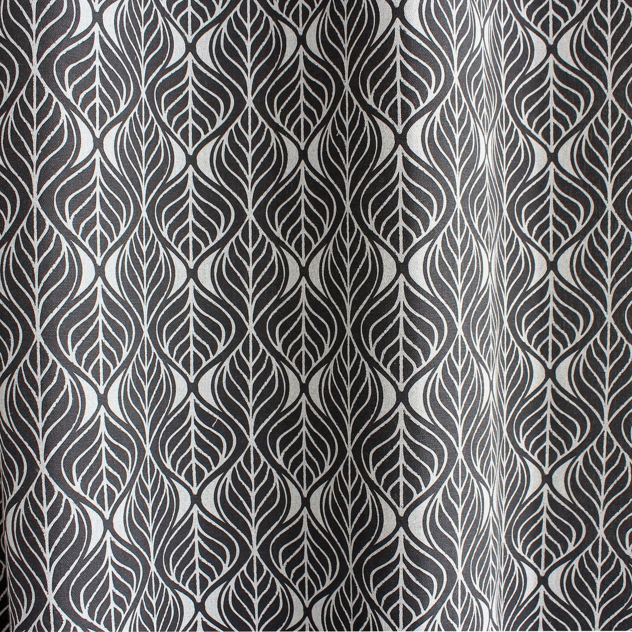 Voir la diapositive 6 : TOILINUX Rideau en coton recyclé baya - 140 x 240 cm - gris foncé