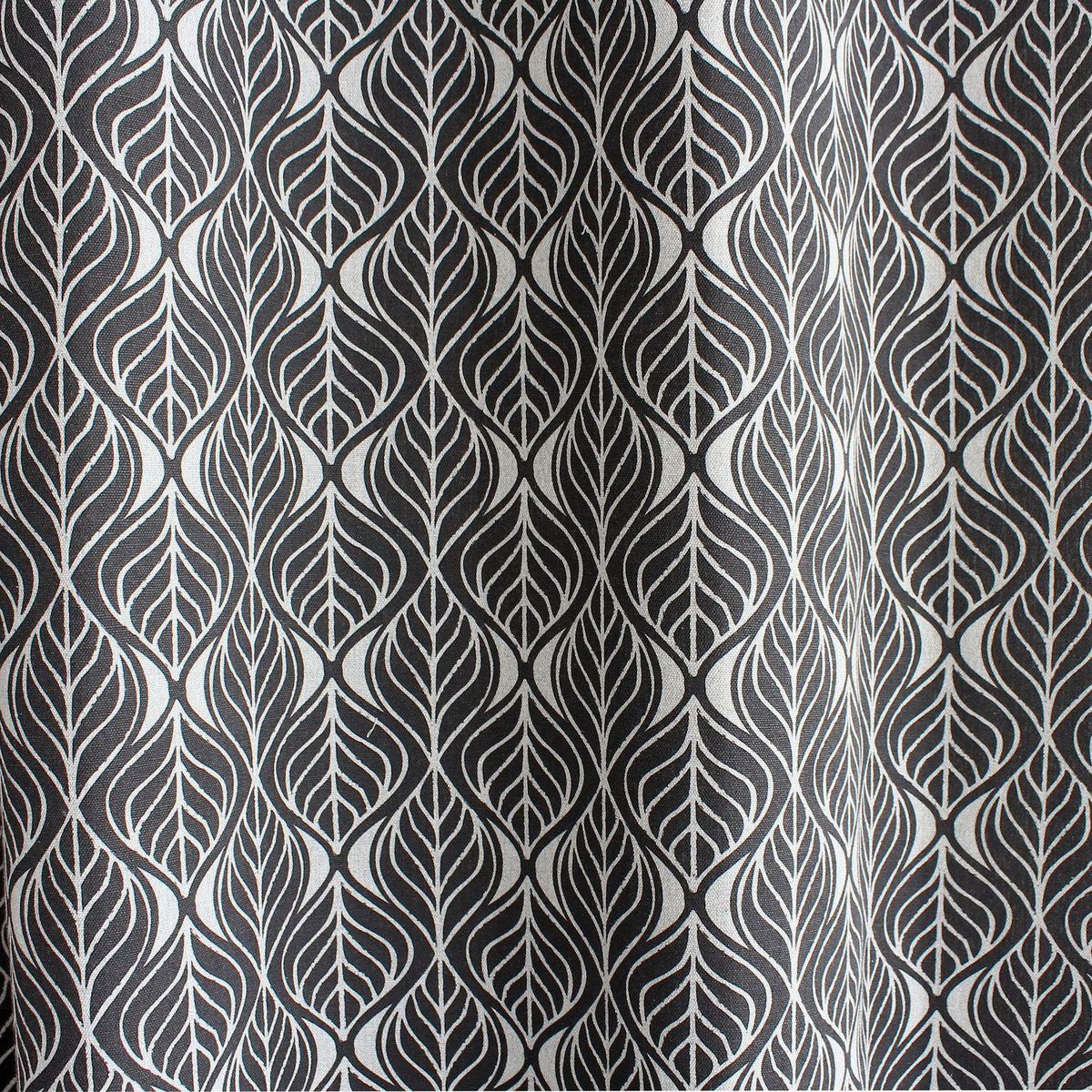 TOILINUX Rideau en coton recyclé BAYA - 140 x 240 cm - Gris foncé