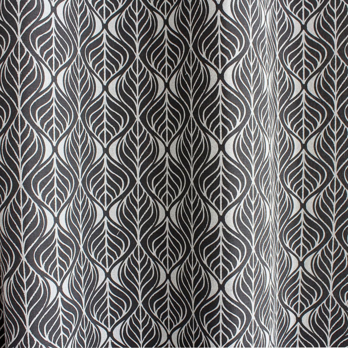 TOILINUX Rideau en coton recyclé BAYA - 140 x 240 cm - Gris foncé