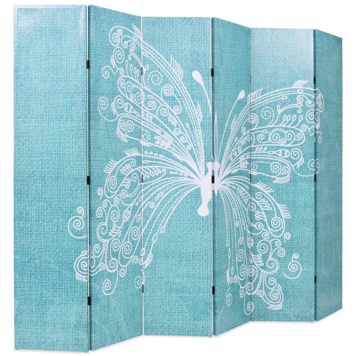 VIDAXL Cloison de separation pliable 228 x 170 cm Papillon Bleu