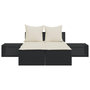 Voir la diapositive 4 : VIDAXL Chaise longue double avec coussins noir resine tressee