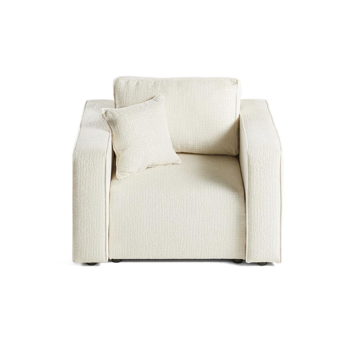 BEST MOBILIER Topaze - fauteuil - en tissu velours relief