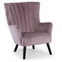 Voir la diapositive 1 : Paris Prix Fauteuil Scandinave Velours  Velvet  94cm Rose