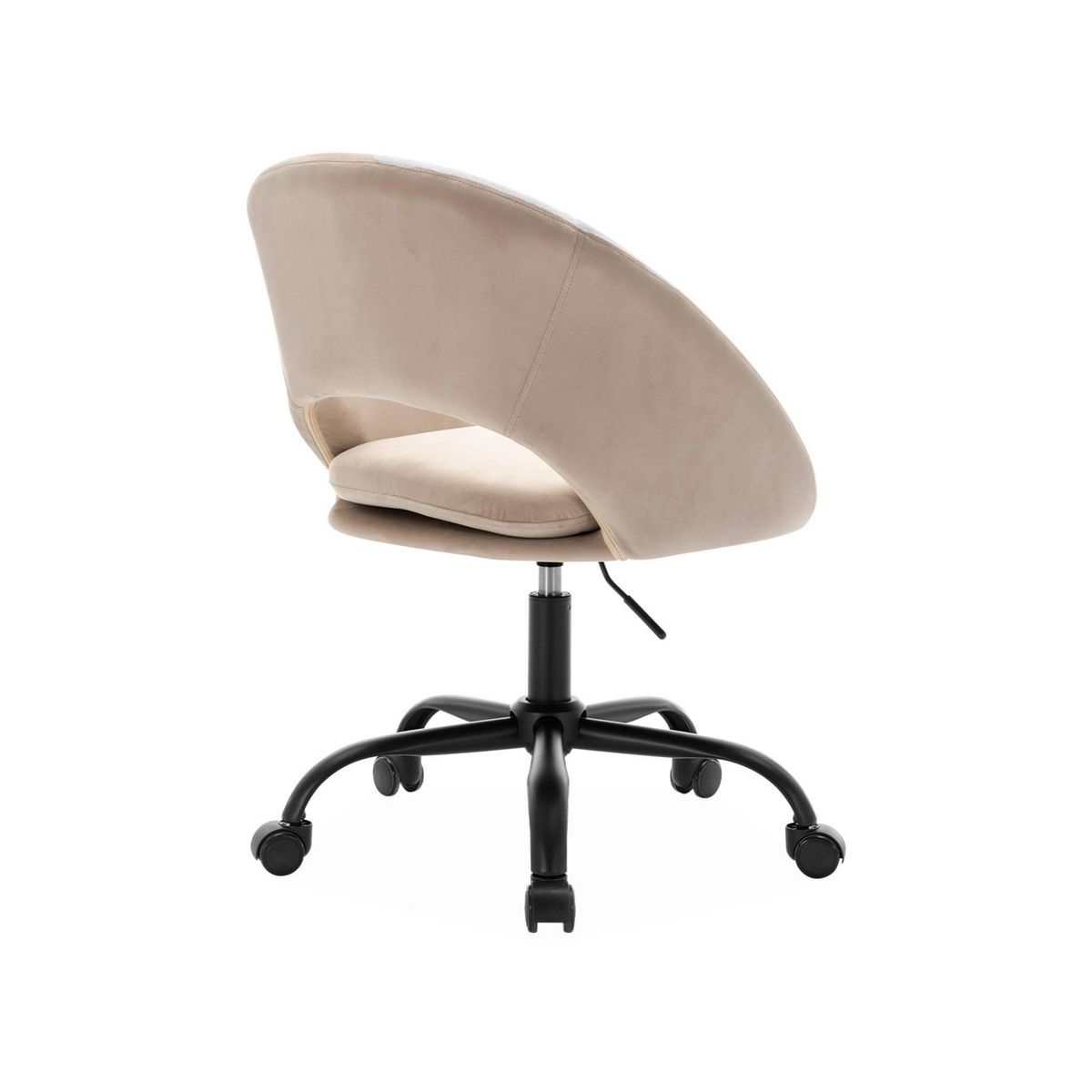 SWEEEK Chaise de bureau à roulettes en bouclettes, Pam, L 59 x P 60 x H 79 / 89cm