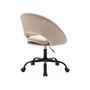 Voir la diapositive 6 : SWEEEK Chaise de bureau à roulettes en bouclettes, Pam, L 59 x P 60 x H 79 / 89cm