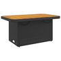 Voir la diapositive 2 : VIDAXL Table de jardin noir 90x55x71 cm resine tressee et bois acacia